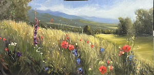 Wild Flower Symphony 24x48 $3500 at Hunter Wolff Gallery